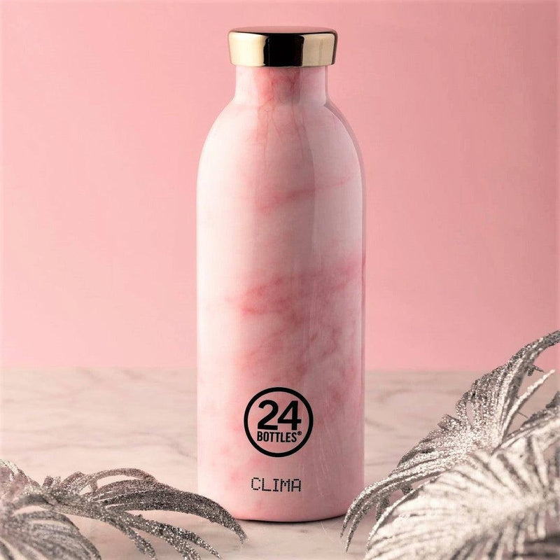 24 Bottles Italy Clima Insulated Bottle 500ml - Pink Marble