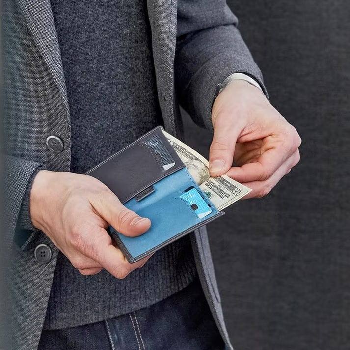 Bellroy Note Sleeve Wallet - Charcoal Cobalt RFID - Modern Quests