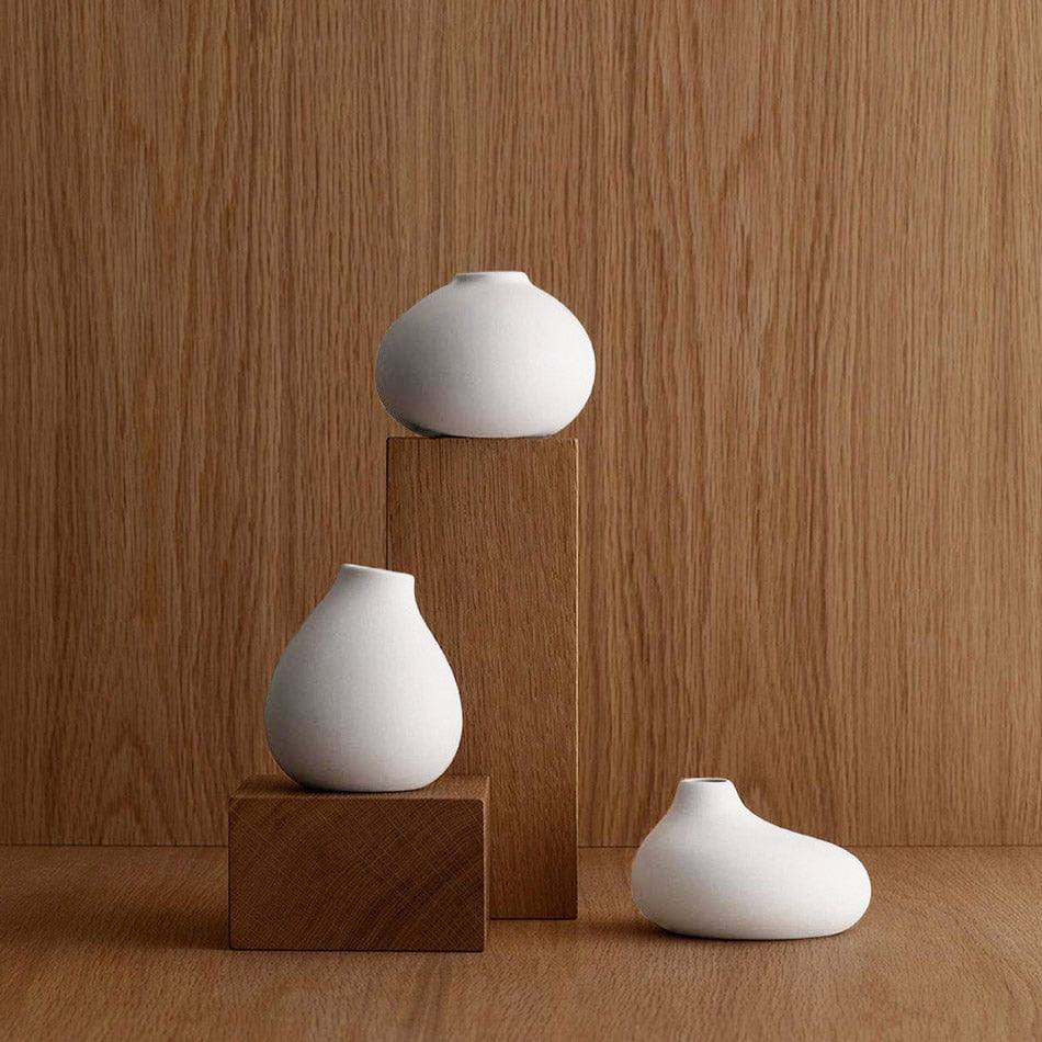 – Blomus Mini Set Quests Porcelain of 3 White - Vases, Nona Modern