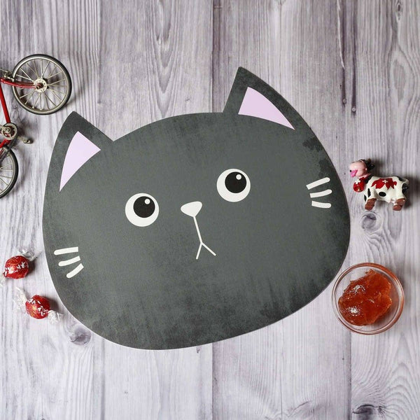 Contento Living Jungle Placemats, Set of 2 - Grey Cat - Modern Quests