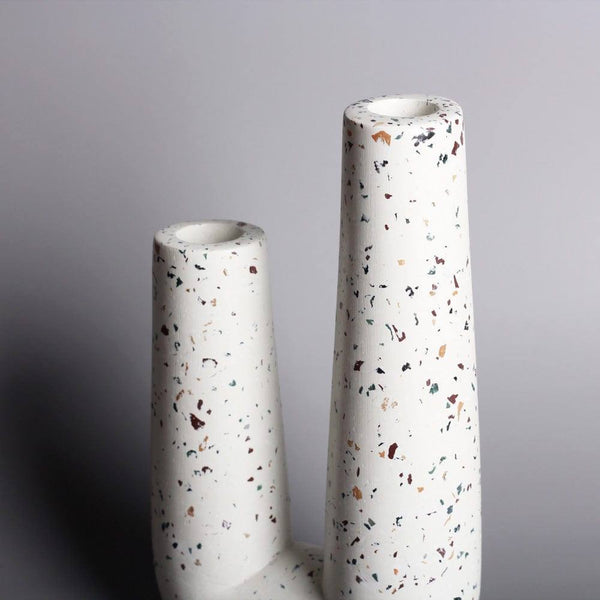 ESQ Living Curve Duo Vase - Terrazzo White - Modern Quests