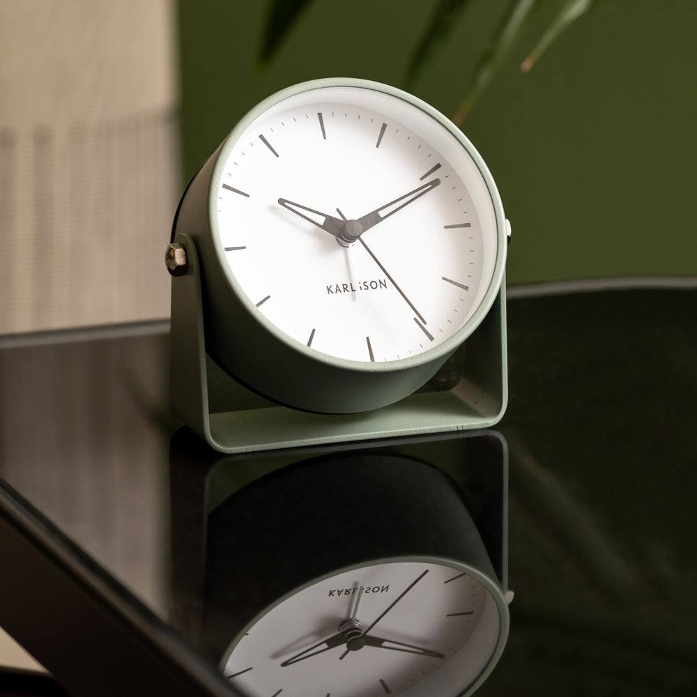Karlsson Netherlands Calm Alarm Clock Grayed Jade Modern Quests