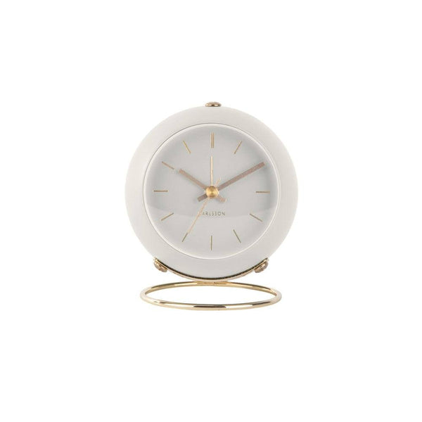 Karlsson Netherlands Globe Alarm Clock - White - Modern Quests