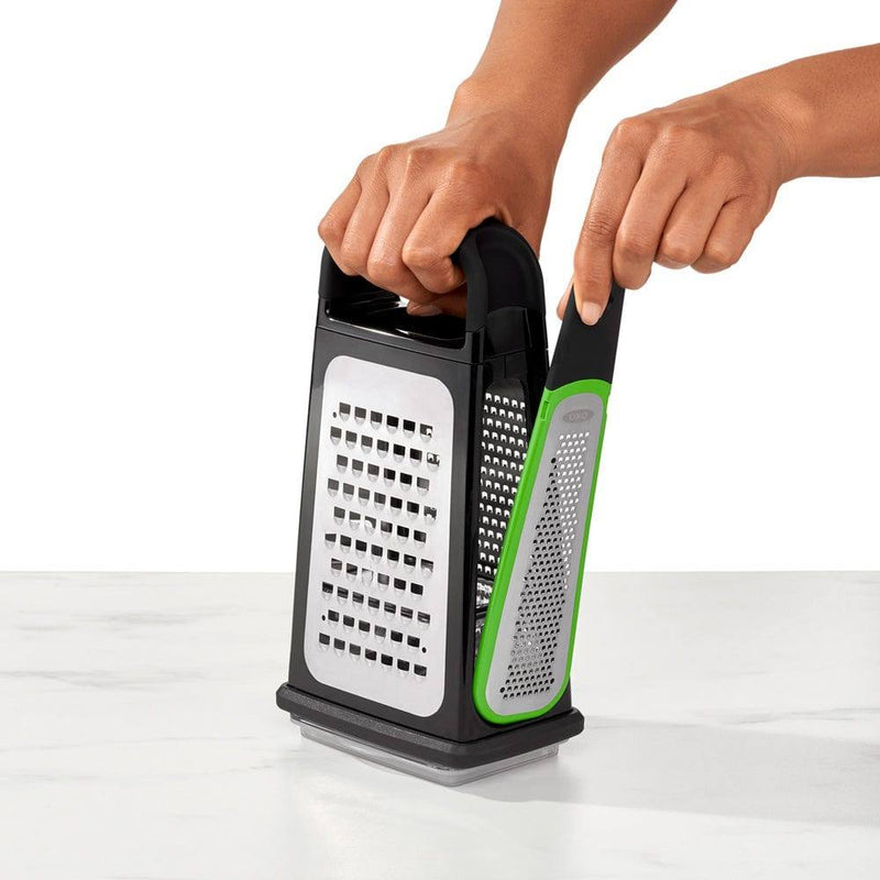 OXO Etched Box Grater With Removable Zester