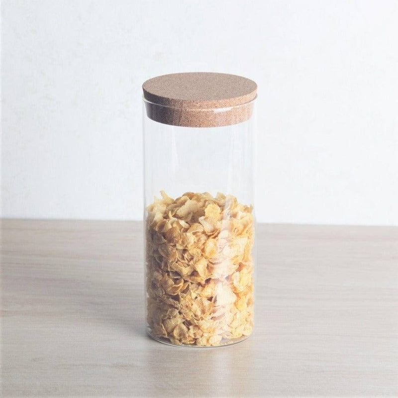 Philosophy Home Glass Storage Jar with Cork Lid - Tall