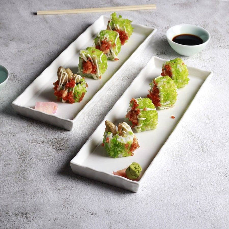Philosophy Home Porcelain Sushi Trays, Set of 2 - Modern Quests