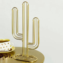 Present Time Cactus Coffee Pods Holder - Gold - Modern Quests