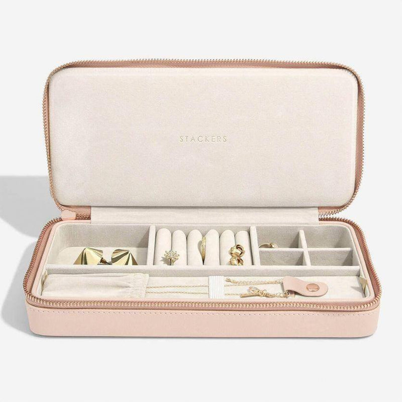 STACKERS London Travel Necklace Pouch, Long - Blush Pink - Modern Quests