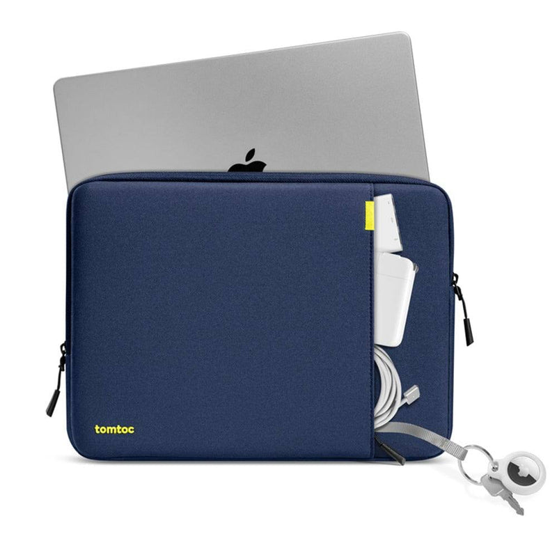 Tomtoc Defender A13 Laptop Sleeve & Pouch - Navy Blue 13 to 14 Inch - Modern Quests