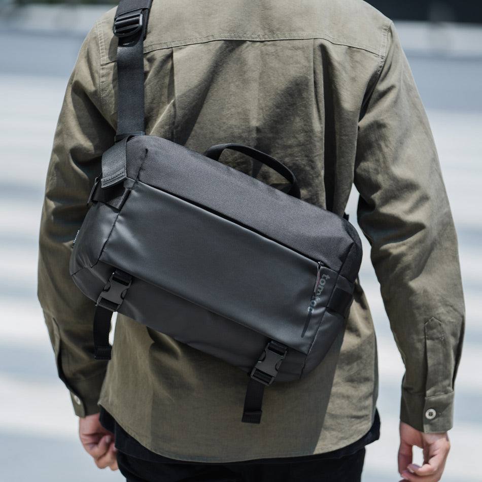 Tomtoc Explorer Sling Bag Large Black Modern Quests