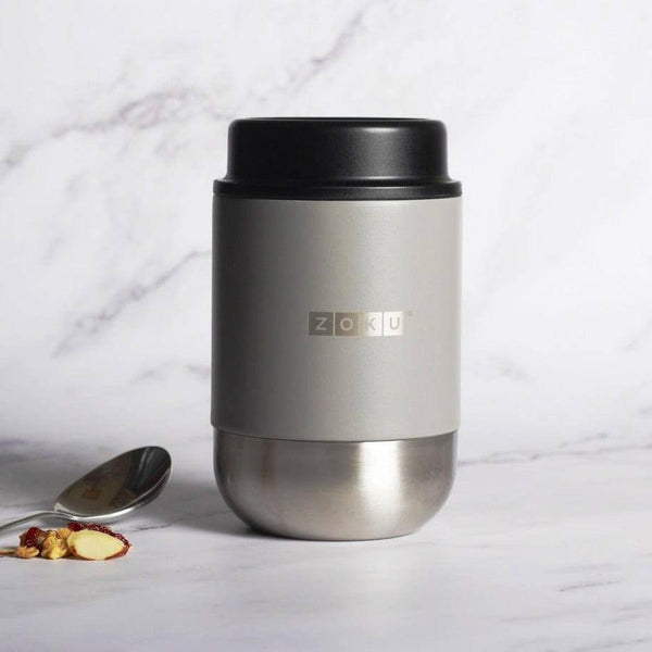 –　Zoku　Quests　Neat　Grey　Insulated　Food　Jar　Modern