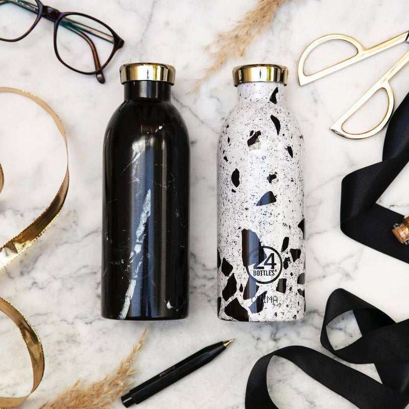 24 Bottles Italy Clima Insulated Bottle 500ml - Black Marble - Modern Quests