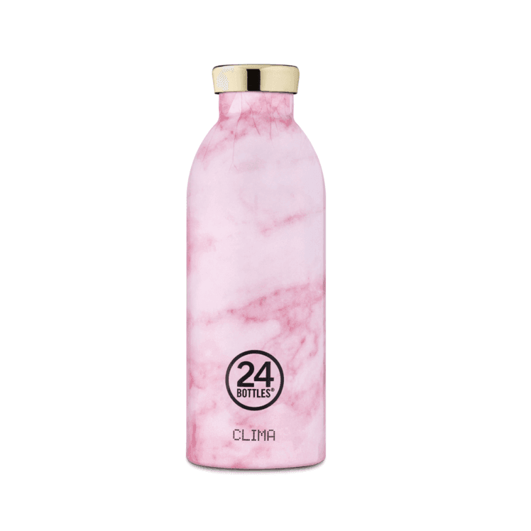 24 Bottles Italy Clima Insulated Bottle 500ml - Pink Marble - Modern Quests