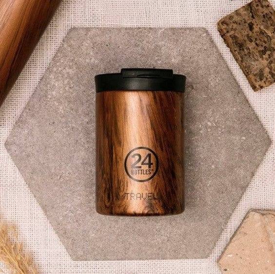 24 Bottles Italy Insulated Stainless Steel Tumbler - Sequoia Wood