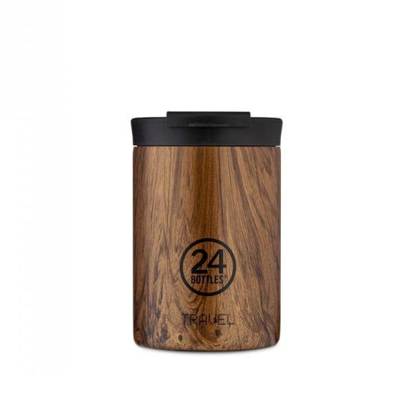 24 Bottles Italy Insulated Stainless Steel Tumbler - Sequoia Wood