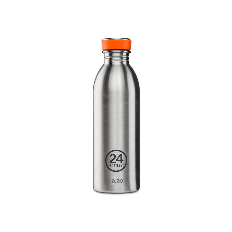 24 Bottles Italy Urban Bottle 500ml - Brushed Steel - Modern Quests