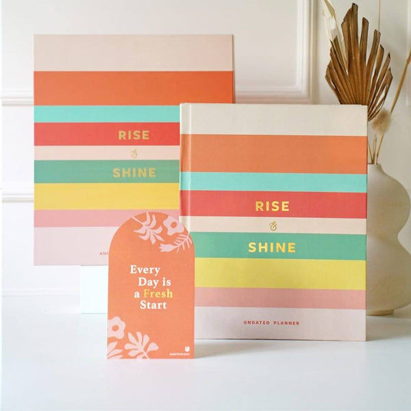 7mm Annual Undated Planner - Rise & Shine