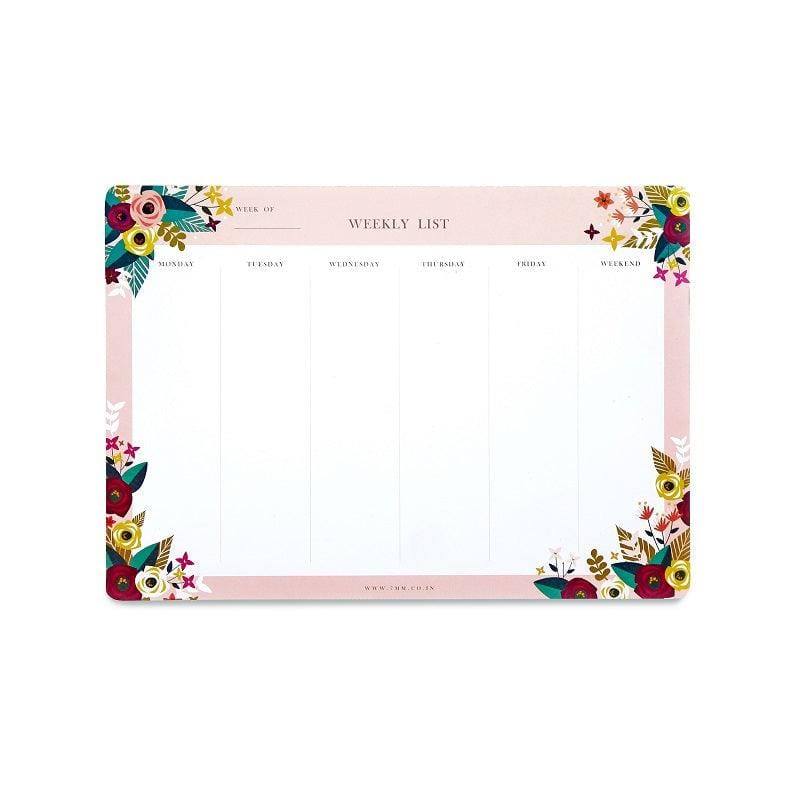 7mm Weekly Deskpad - Blossoms - Modern Quests