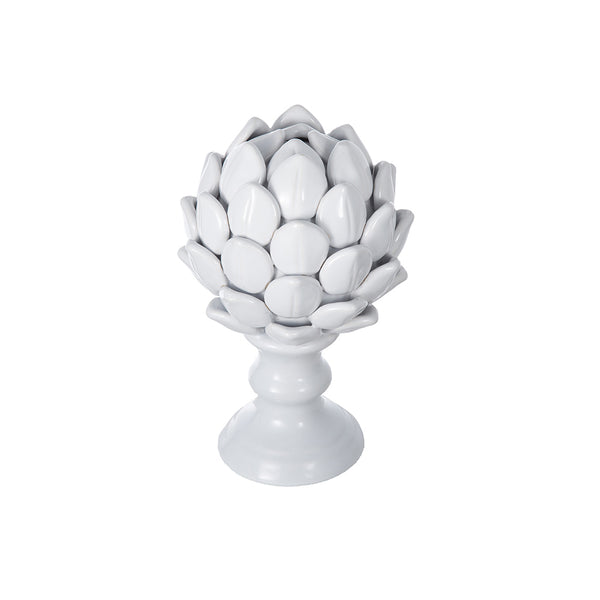 Artichoke Decorative Accent Medium - White