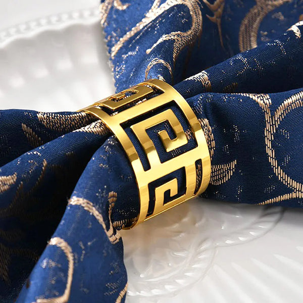 Astra Napkin Rings, Set of 6 - Gold