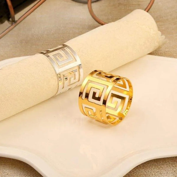 Astra Napkin Rings, Set of 6 - Gold