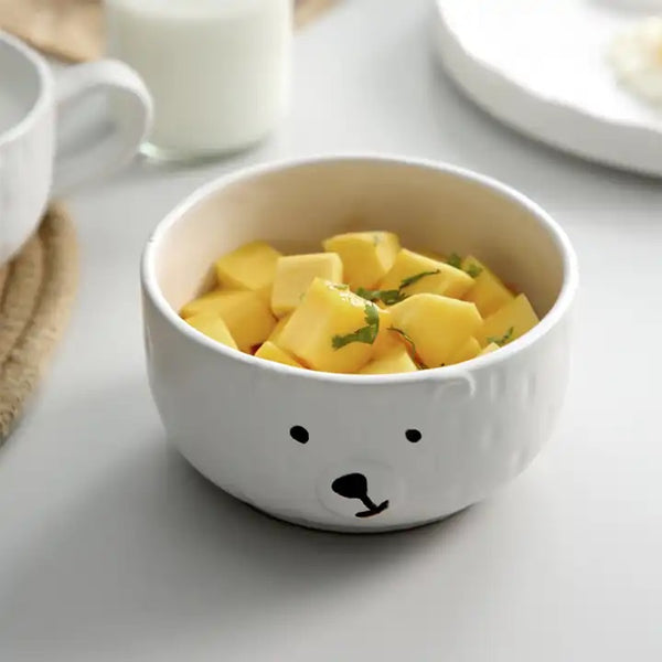 Polar Bear Ceramic Small Bowl - White