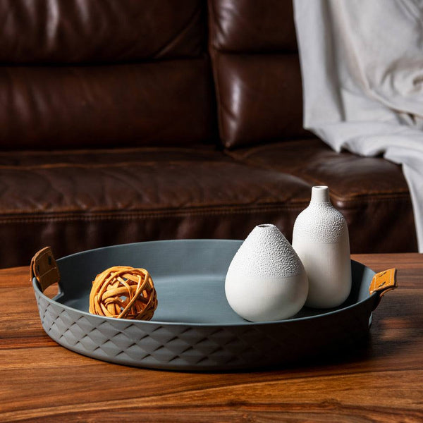Enhabit Bern Ceramic Serving Tray - Grey - Modern Quests