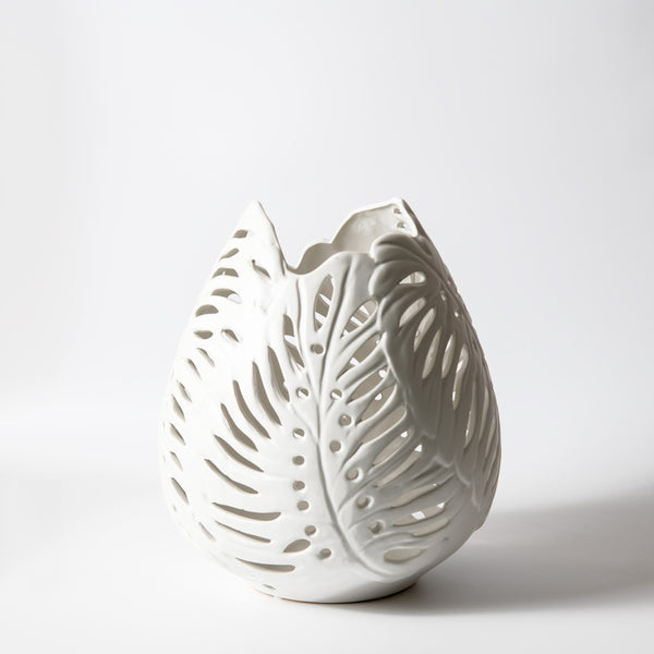 Birch Ceramic Vase Medium - White