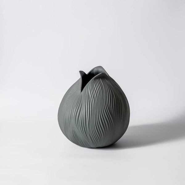 Enhabit Bloom Porcelain Vase - Grey - Modern Quests