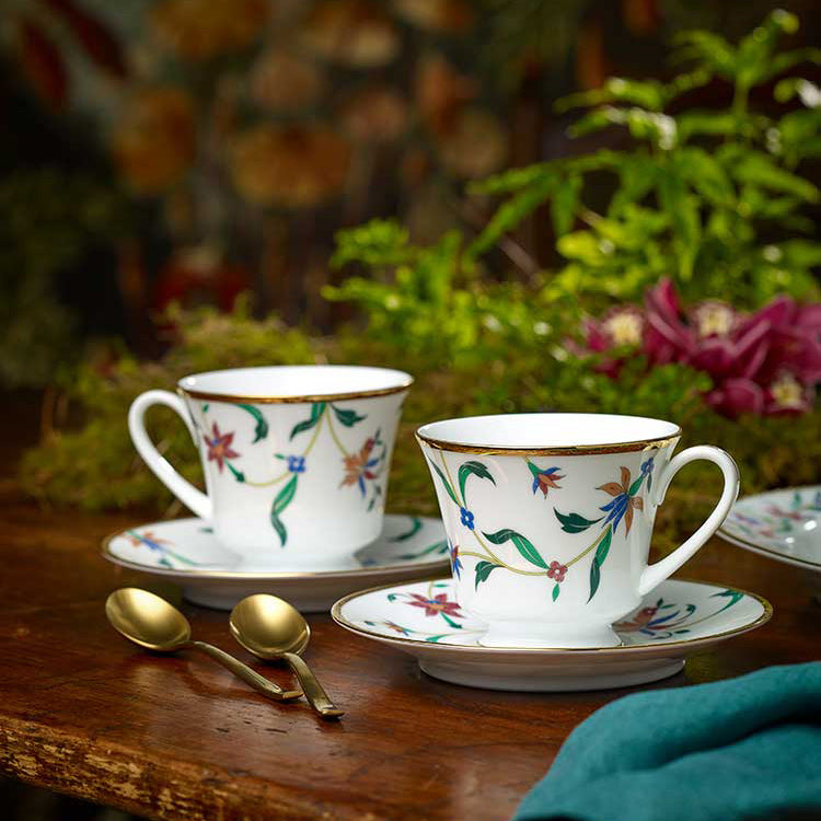 Bountiful Garden 12-piece Porcelain Tea Set