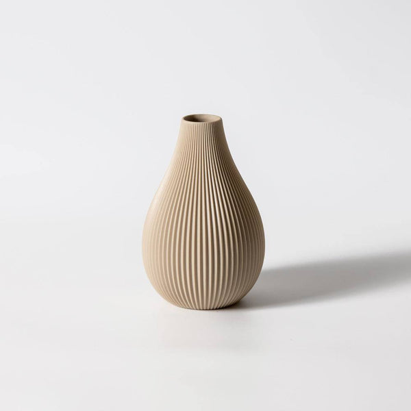 Bud Porcelain Short Vase - Beige