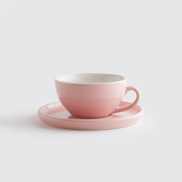 Cafe Cappuccino Cup & Saucer - Pink