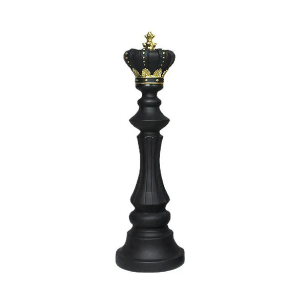 Chess King Decorative Sculpture Large - Black