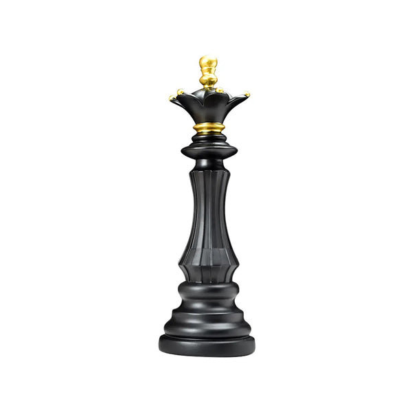 Chess Queen Decorative Sculpture Large - Black