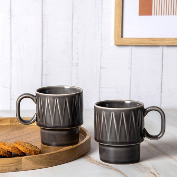 Sagaform Sweden Coffee & More Coffee Mugs, Set of 2 - Grey