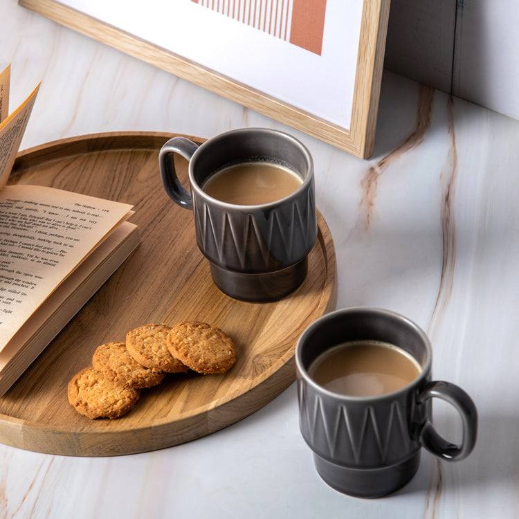 Sagaform Sweden Coffee & More Coffee Mugs, Set of 2 - Grey - Modern Quests
