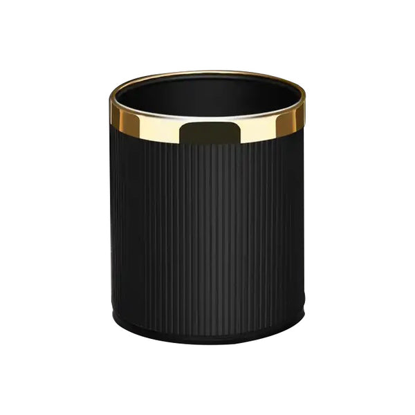 Columns Waste Bin - Black & Gold