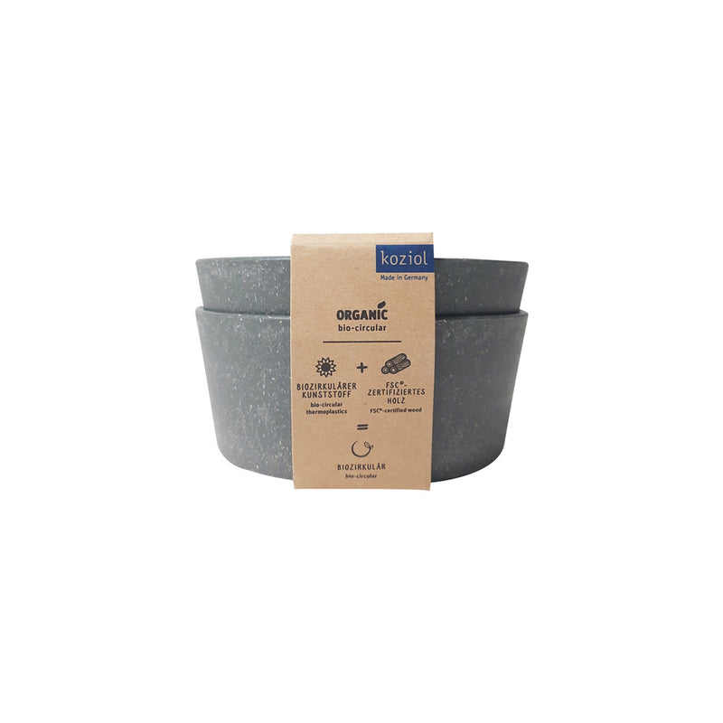 Connect Medium Bowls, Set of 2 - Ash Grey