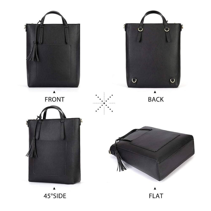 Convertible Tote Backpack - Black