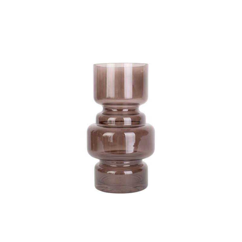Courtly Glass Vase Medium - Chocolate Brown