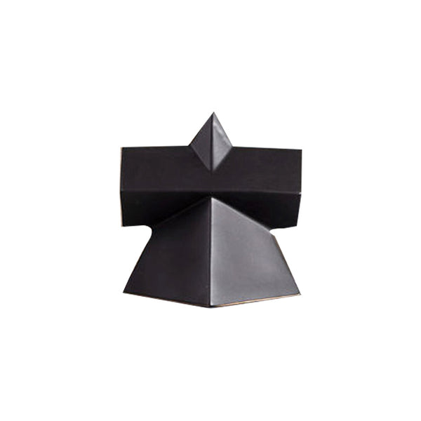 Cross Pyramid Decorative Sculpture - Black