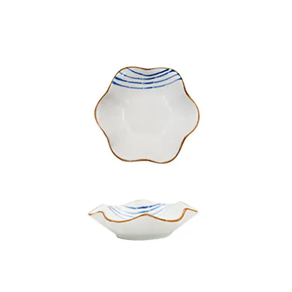 Tide Small Dip Plate - White & Blue