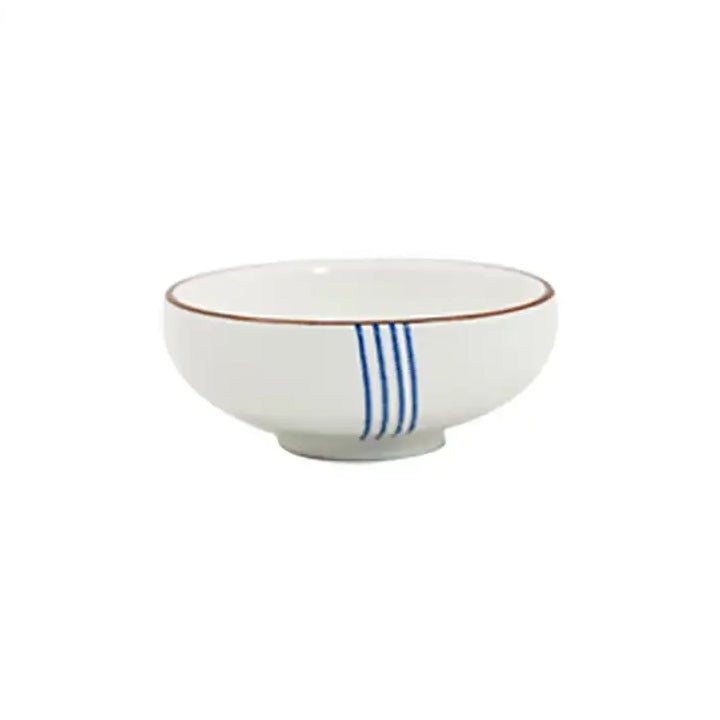 Tide Ceramic Bowl  - White & Blue