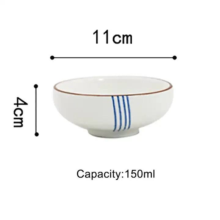 Tide Ceramic Bowl  - White & Blue
