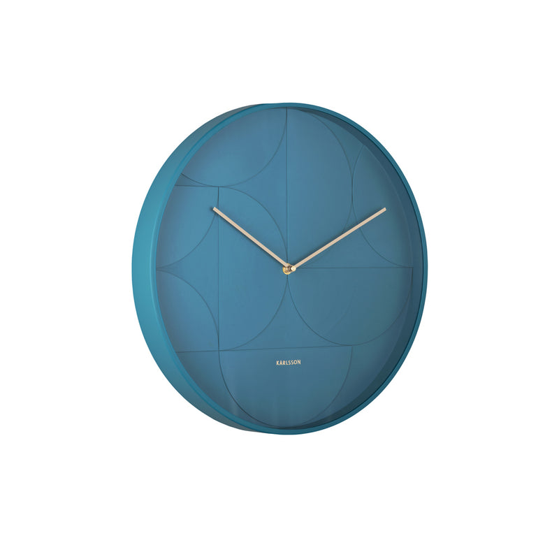 Echelon Circular Wall Clock 40cm - Blue