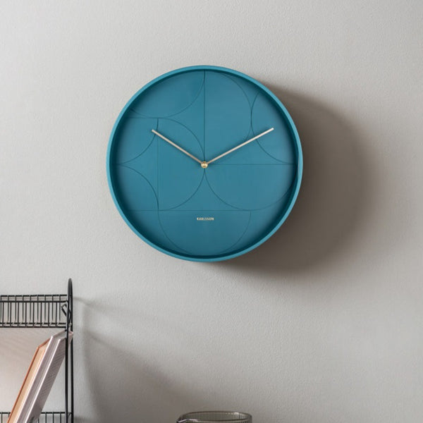 Echelon Circular Wall Clock 40cm - Blue