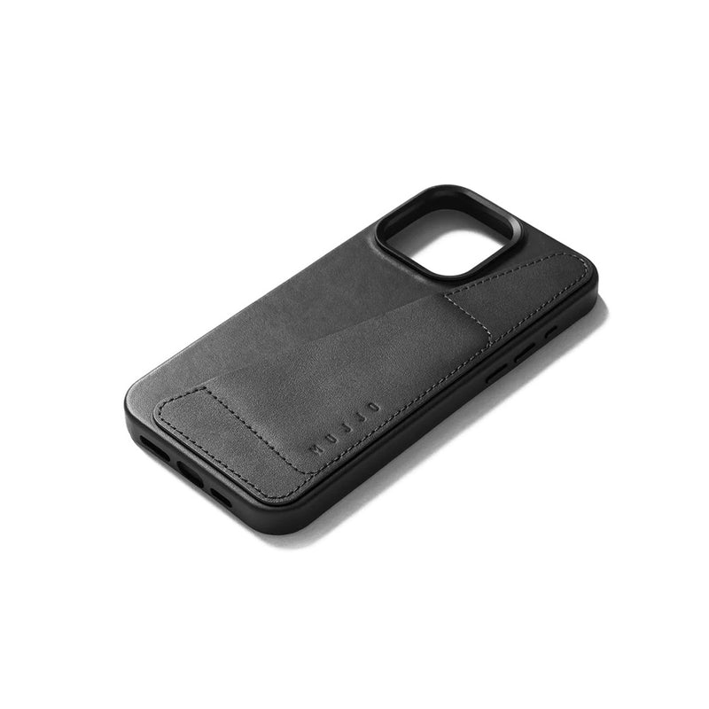 Full Leather Wallet Case for iPhone 15 Pro Max - Black