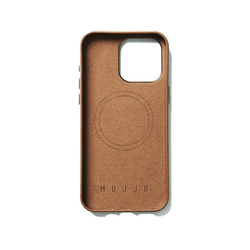 Full Leather Wallet Case for iPhone 15 Pro Max - Dark Tan