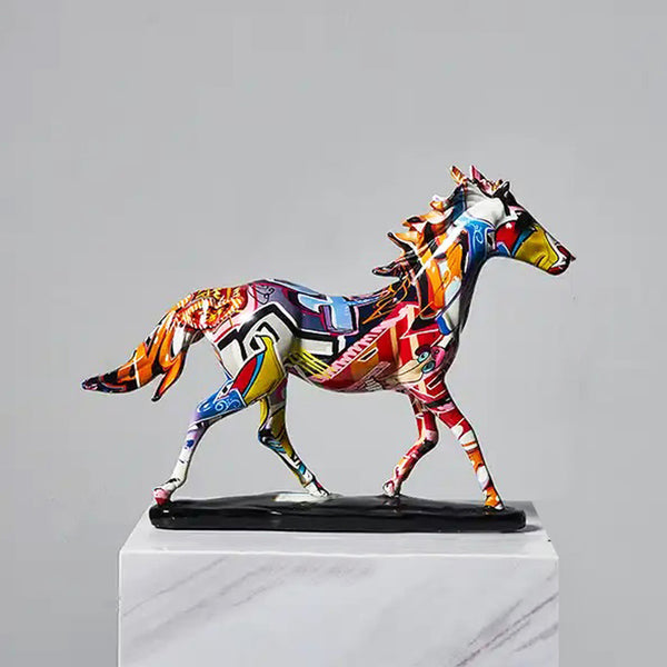 Graffiti Horse Decorative Sculpture Medium