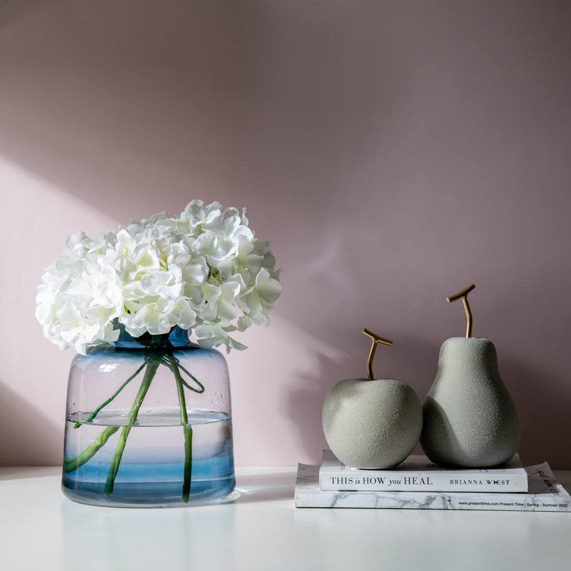 ESQ Living Isla Glass Vase Medium - Shaded Blue - Modern Quests
